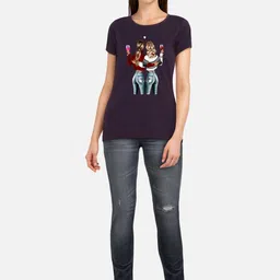 CHOZI Pack Of 2 Graphic Printed Extended Sleeves Cotton T-shirt image 5