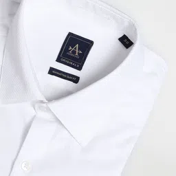 Arrow Long Sleeves Patch Pocket Slim Fit Twill Formal Cotton Shirt image 4