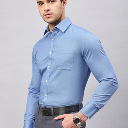 LOUIS STITCH Comfort Fit Micro Ditsy Printed Cotton Formal Shirt image 4