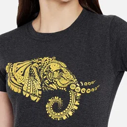 Fabflee Regular Fit Pack Of 3 Printed Round Neck Cotton T-shirt image 3