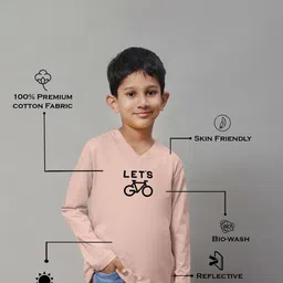 Friskers Boys Coral Typography Printed V-Neck Applique T-shirt image 3