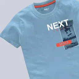 BAESD Boys Pack Of 2 Typography Printed Pure Cotton T-shirt image 3