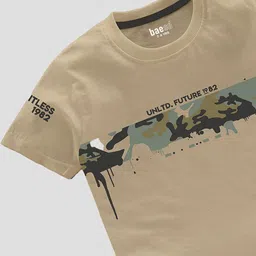 BAESD Boys Pack Of 3 Typography Printed Pure Cotton T-shirt image 2