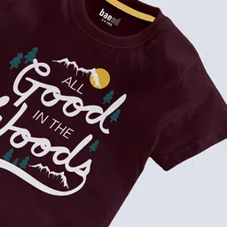 BAESD Boys Pack Of 5 Typography Printed Cotton T Shirts image 3