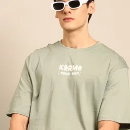 recast Typography Printed Bio Finish Oversized T-shirt-picture-10
