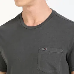 Tommy Hilfiger Men Solid Round Neck Cotton T-shirt image 3