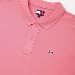 Tommy Hilfiger Men Solid Polo Collar Cotton T-shirt image 4