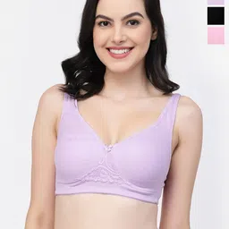 College Girl Pack Of 3 Full Coverage Cotton T-shirt Bra With All Day Comfort image 1