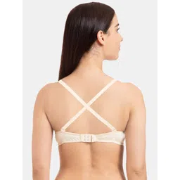 KOMLI Pack Of 2 White & Off-White Solid T-Shirt Bras - Non-Wired Non-Padded image 5