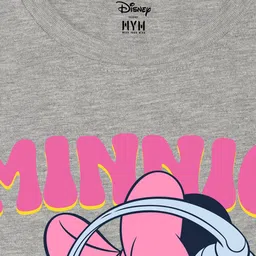 Wear Your Mind Girls Minnie Mouse Printed Pure Cotton T-Shirt image 3