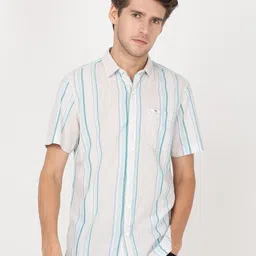 Lee Men Slim Fit Striped Casual Cotton Shirt-image-14