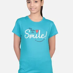 Bodycare Girls Typography Printed Round Neck Cotton T-shirt-picture-40