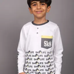 3PIN Boys Printed Cotton Typography T-shirt-image-67