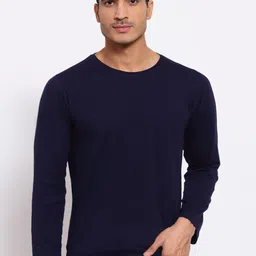 FERANOID Men Navy Blue Colourblocked Pockets T-shirt-picture-48