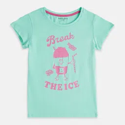 Pantaloons Junior Girls Typography Printed Cotton T-shirt-picture-45