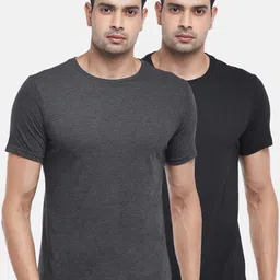 BYFORD by Pantaloons Men Pack of 2 Solid Cotton T-shirt-picture-24