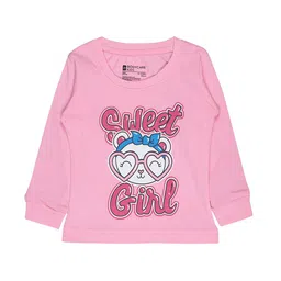 Bodycare Kids Girls Pink Typography Printed Cotton T-shirt-picture-44