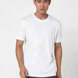 R&B Men Solid Round Neck Cotton T-shirt-picture-16
