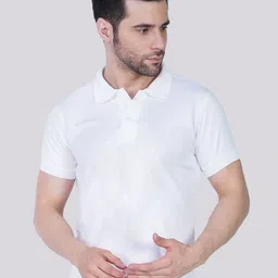 TEEMOODS Men White Polo Collar Dri-FIT T-shirt-picture-29