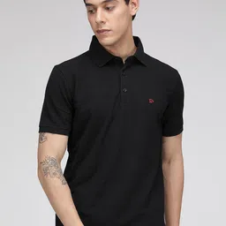 SPORTO Men Black Polo Collar Cotton T-shirt-picture-28