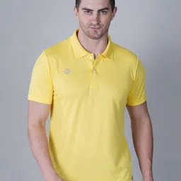 NIVIA Men Yellow Printed Polo Collar T-shirt-picture-24
