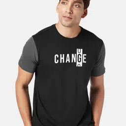 Ajile by Pantaloons Men Typography Printed Slim Fit Cotton T-shirt-picture-29
