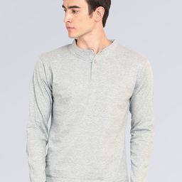 appulse Men Grey Solid Mandarin Collar T-shirt-picture-8