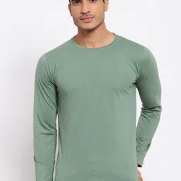 FERANOID Men Green Round Neck Pockets T-shirt-picture-35
