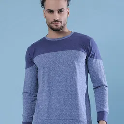 Campus Sutra Colourblocked Long Sleeves Cotton T-shirt-picture-14