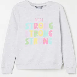 Fame Forever By Lifestyle Girls Grey Printed Sweatshirt-picture-42