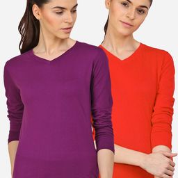 appulse Women Pack Of 2 Slim Fit Cotton T-shirts-picture-5