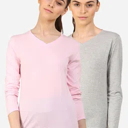 appulse Women Pack Of 2 Slim Fit Cotton T-shirts-image-30