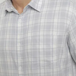 METTLE Grid Tattersall Checks Cotton Casual Shirt image 2