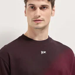 THE BEAR HOUSE Men Dyed Round Neck Cotton Oversized T-shirt image 3