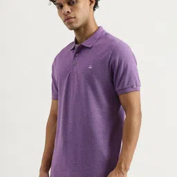 United Colors of Benetton Men Solid Polo Collar T-shirt image 5