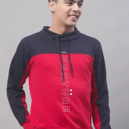 Cantabil Men Colourblocked Fleece Sweatshirt image 4