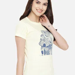 Fabflee Pack of 3 Printed Round Neck Cotton T-shirts image 4