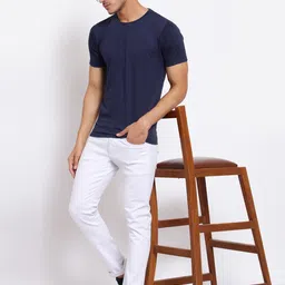 FERANOID Men Navy Blue Pockets T-shirt image 5