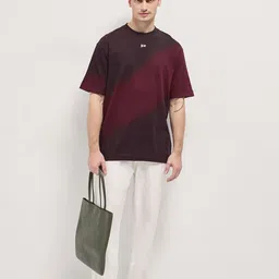 THE BEAR HOUSE Men Dyed Round Neck Cotton Oversized T-shirt image 4