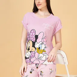 Dreamz by Pantaloons Mickey & Friends Graphic Printed Cotton Lounge T-shirts image 5