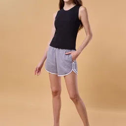 Enamor Spring Summer 24 Ribbed In-Built Shelf Bra Lounge T-shirt image 5