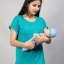 SillyBoom Women Teal T-shirt image 4