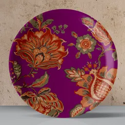 nestroots Ethnic Floral Porcelain Wall Plate image 1