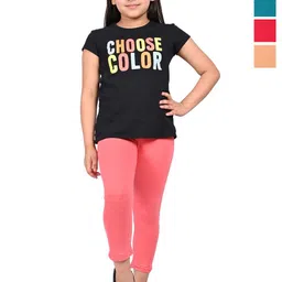 BAESD Girls Pack Of 4 Slim Fit Three-Fourth Length Leggings-picture-20