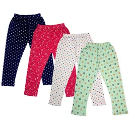 IndiWeaves Girls Pack Of 4 Printed Pure Cotton Capris-picture-28
