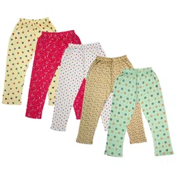 IndiWeaves Girls Pack Of 5 Printed Pure Cotton Capris-picture-44