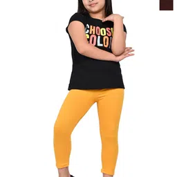 BAESD Girls Pack Of 2 Slim Fit High Rise Cropped Leggings-picture-34