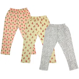 IndiWeaves Girls Pack Of 3 Printed Pure Cotton Capris-picture-31