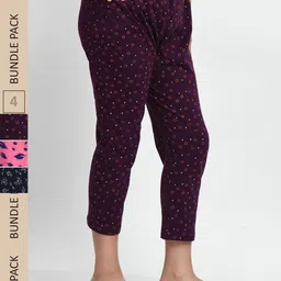 BAESD Girls Pack Of 3 Printed Pure Cotton Capris-picture-33