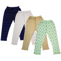 IndiWeaves Girls Pack Of 4 Printed Pure Cotton Capris-picture-38